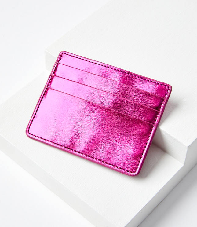 Metallic Card Case - Melrose Pink