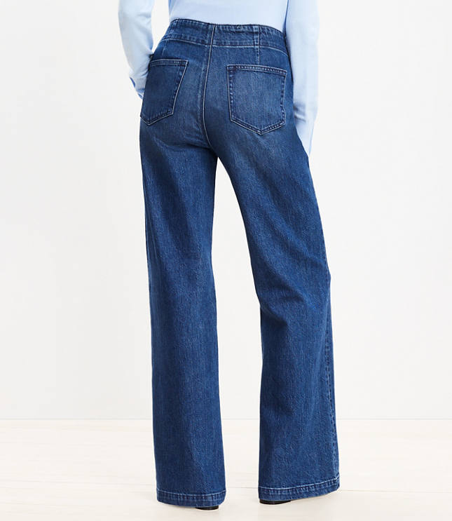DARK FOG★Washed wide-leg jeans with double side pleats DF32 Feel The Connection Wide Leg Jeans - Dark Wash | Fashion Nova