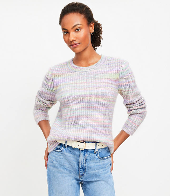 Petite Rainbow Spacedye Sweater