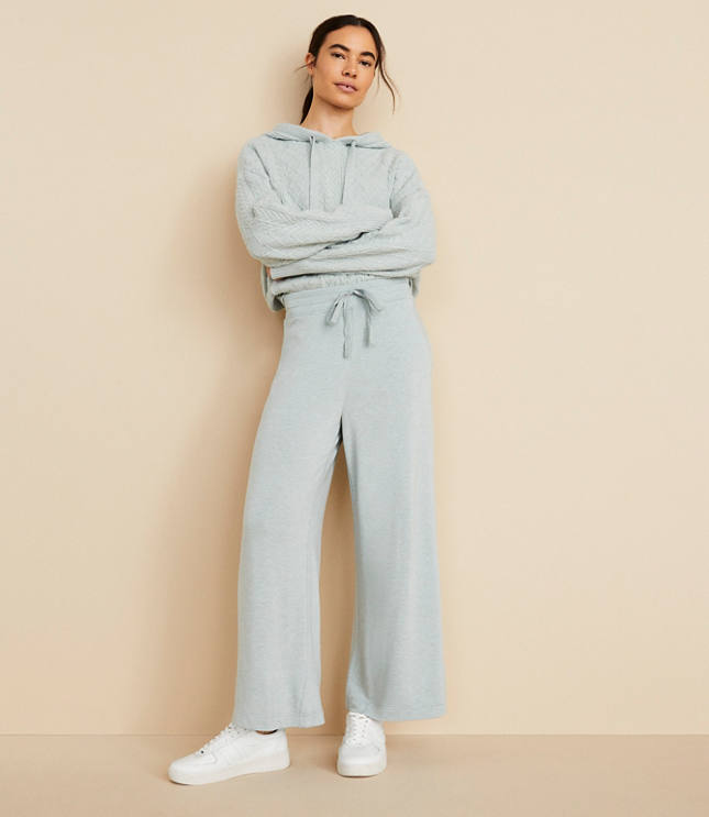 Wide Leg Crop Lounge Pants Loft