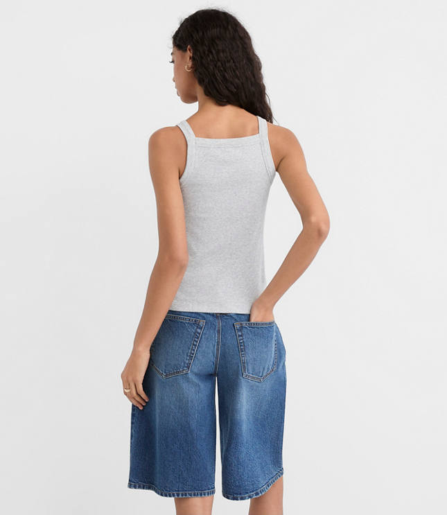 Perfect Ribbed Apron Neck Tank Top