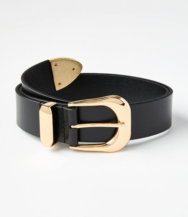 Wide Leather Western Belt