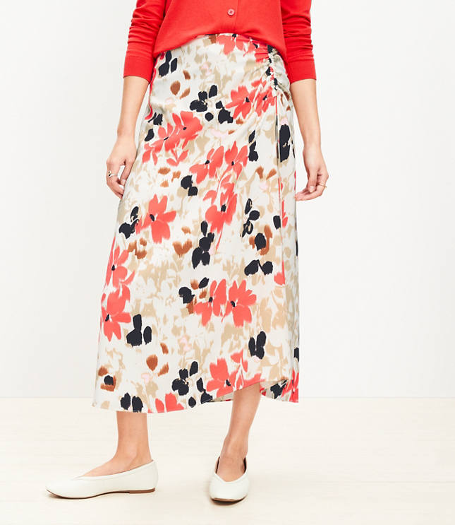 Gardenia Ruched Midi Skirt