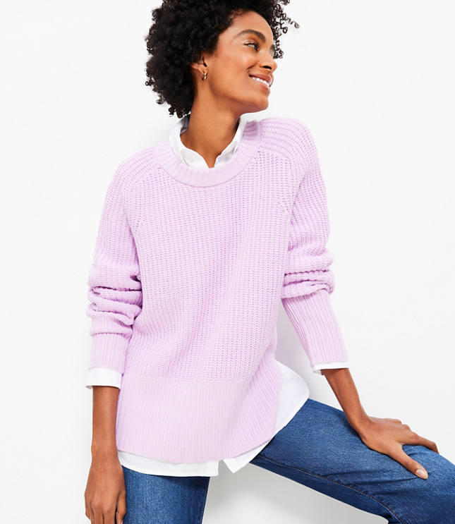 Ribbed Tunic Sweater