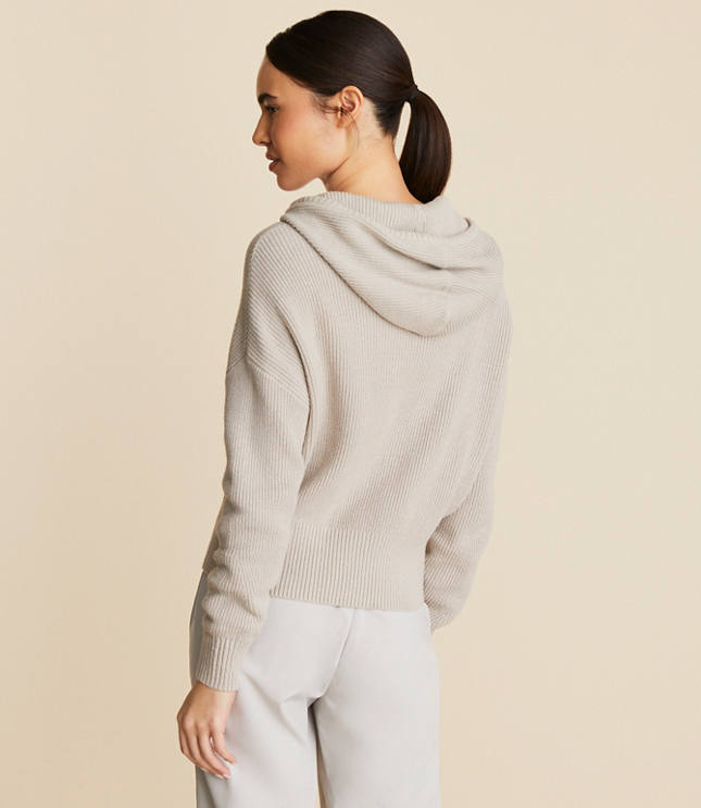 Lou & Grey Ribbed Hoodie Sweater