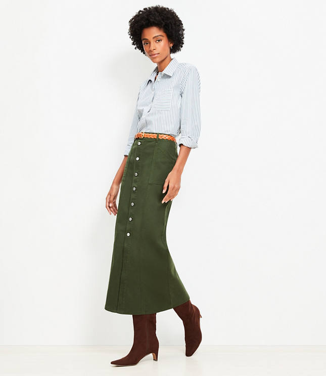 Petite wool midi skirt best sale