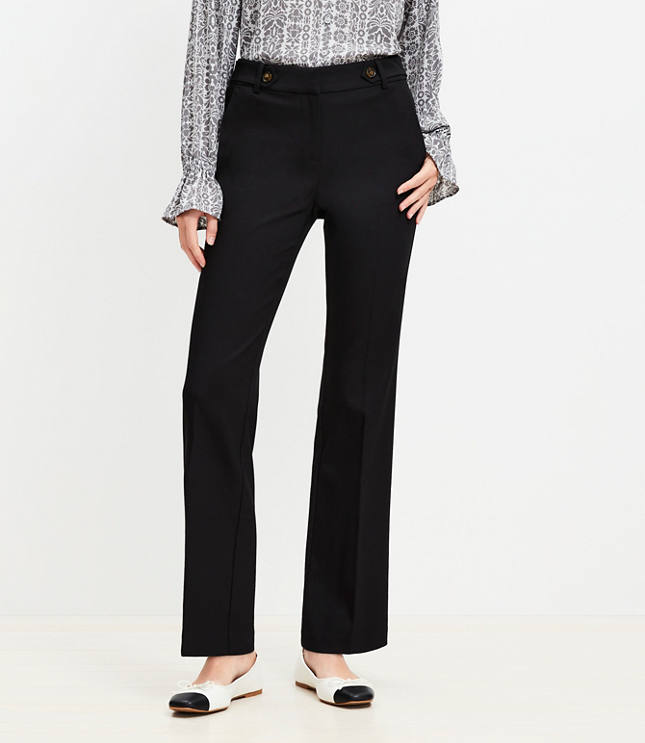 Petite Tab Waist Sutton Boot Cut Pants