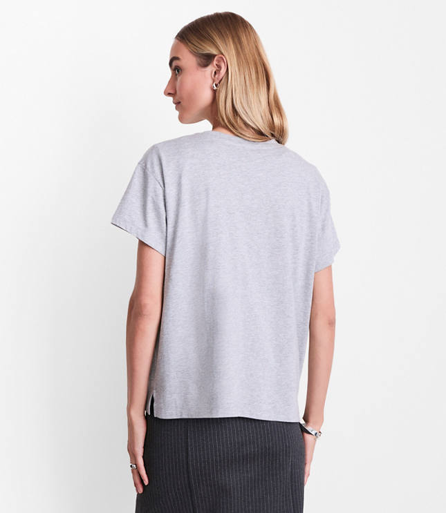 LOFT Versa Relaxed Jersey Crew Tee