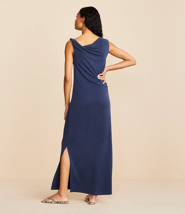Lou & Grey Sandwashed Shoulder Twist Midi Dress
