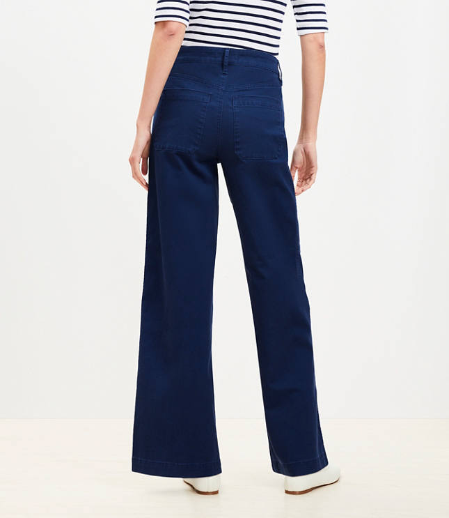 Relaxed Straight Pants in Twill