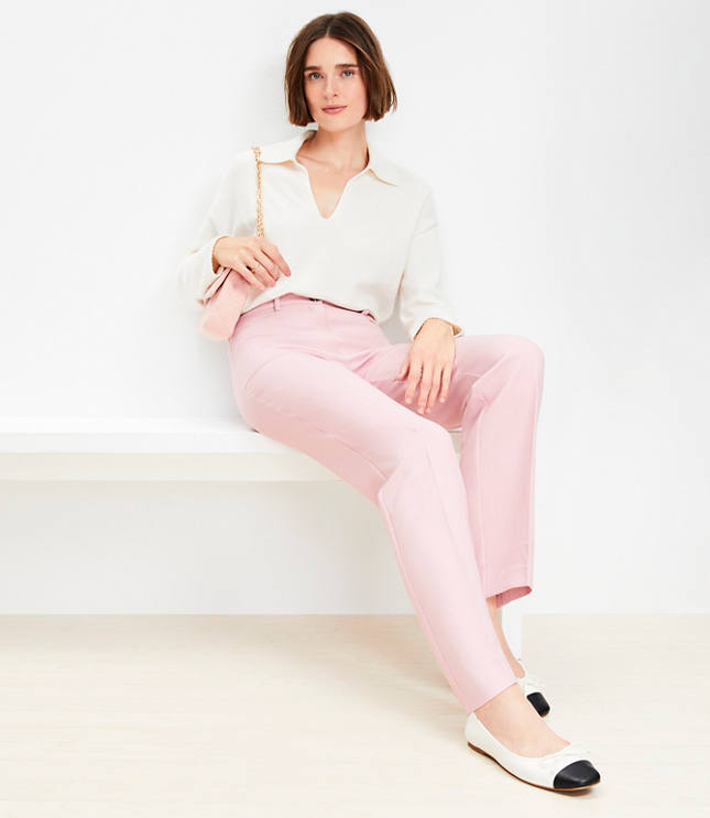 Petite Parker Straight Pants in Melange