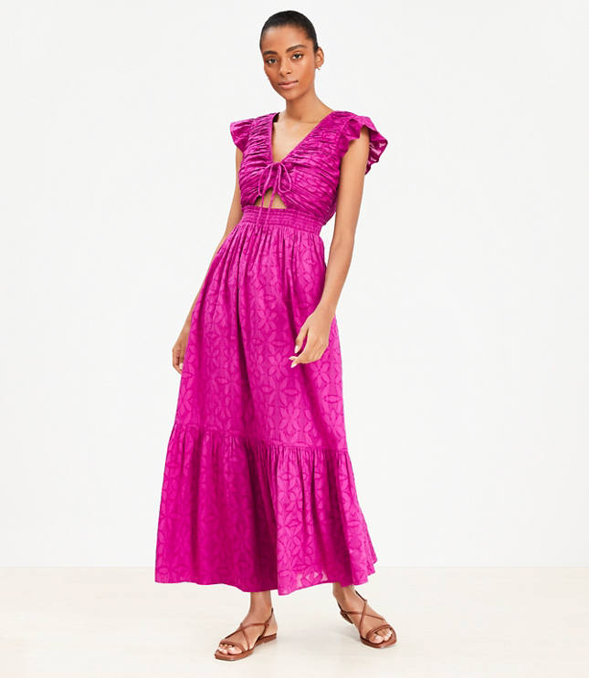 herlipto Floral Cut-Out Long Dress Mサイズ