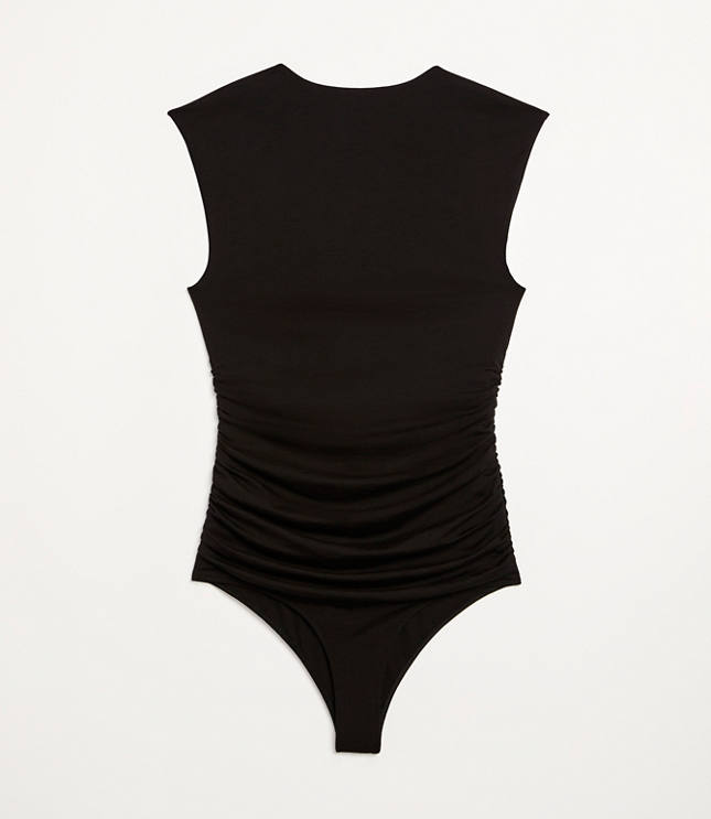 LOFT Versa 360 Knit Ruched Square Neck Bodysuit