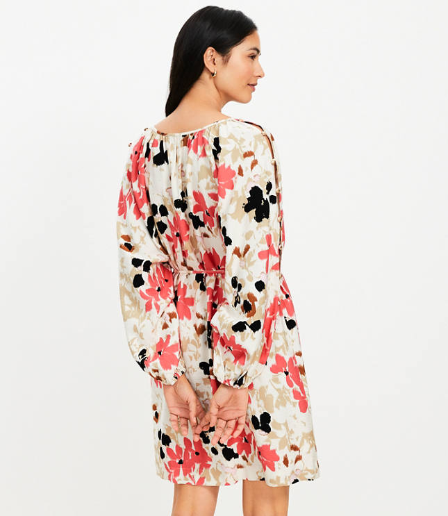 Petite Gardenia Button Sleeve Mini Dress