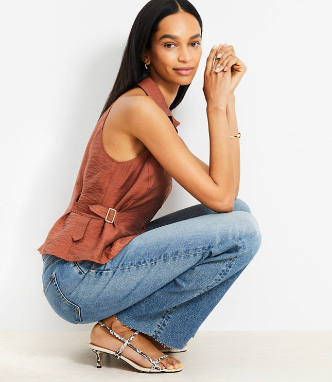 Belted Cutaway Vest Top