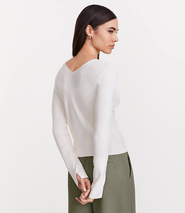 Petite LOFT Versa V-Neck Cardigan Top