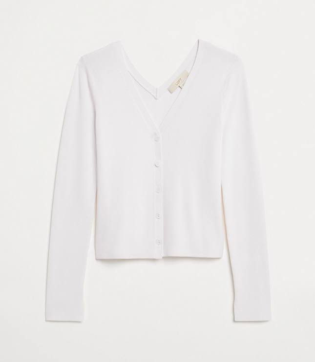 Petite LOFT Versa V-Neck Cardigan Top