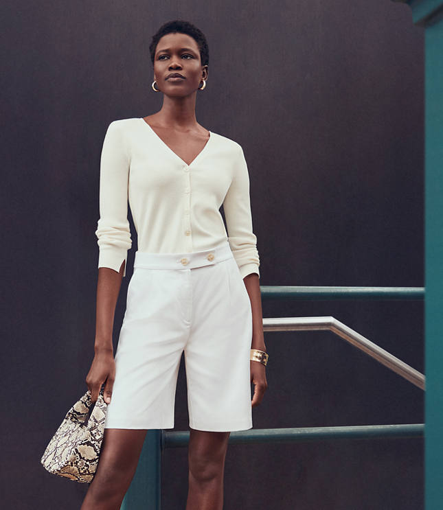 Petite LOFT Versa V-Neck Cardigan Top