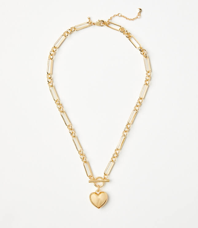 Heart Pendant Toggle Necklace