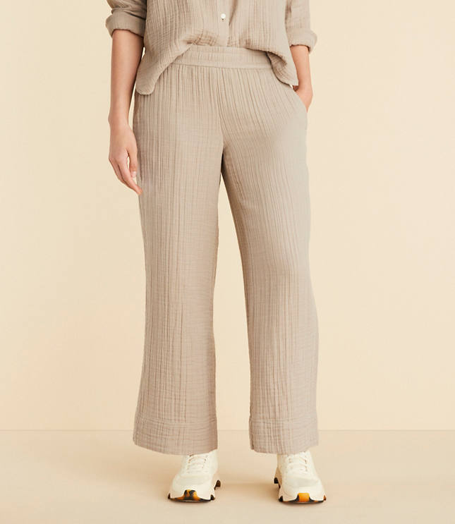 Lou & Grey Triple Cloth Wide Leg Pants