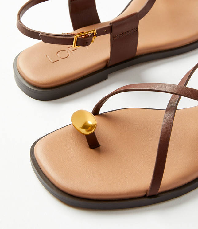 Metal Toe Ring Sandals