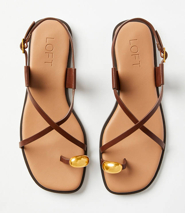 Metal Toe Ring Sandals