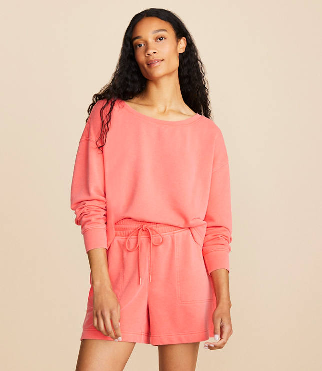 Lou & Grey Washed Cozy Cotton Dolman Sweatshirt