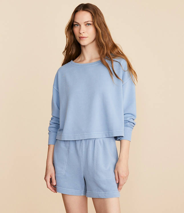 Lou & Grey Washed Cozy Cotton Dolman Sweatshirt