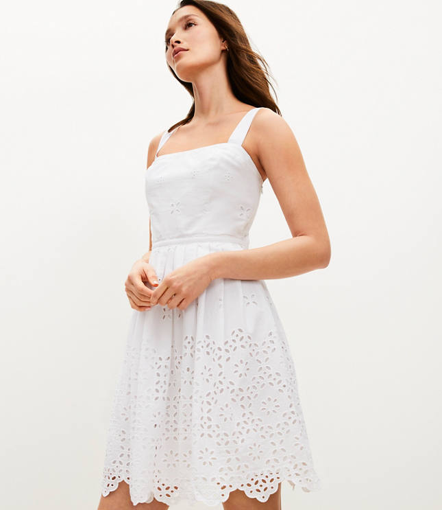 Eyelet Corset Mini Dress