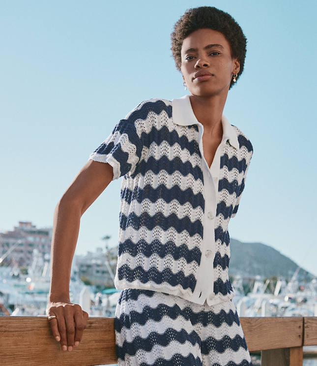 Lou & Grey Wavy Pointelle Shirt