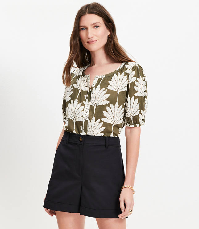Loft Cuffed Shorts in Doubleweave
