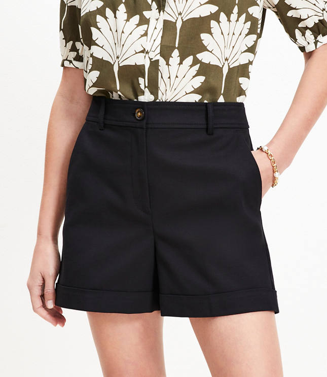 Cuffed Shorts Doubleweave