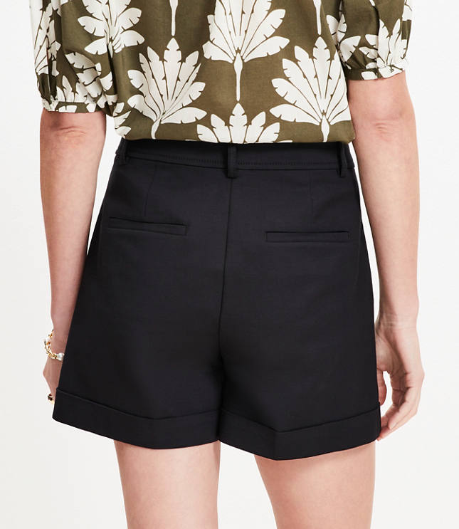 Cuffed Shorts in Doubleweave