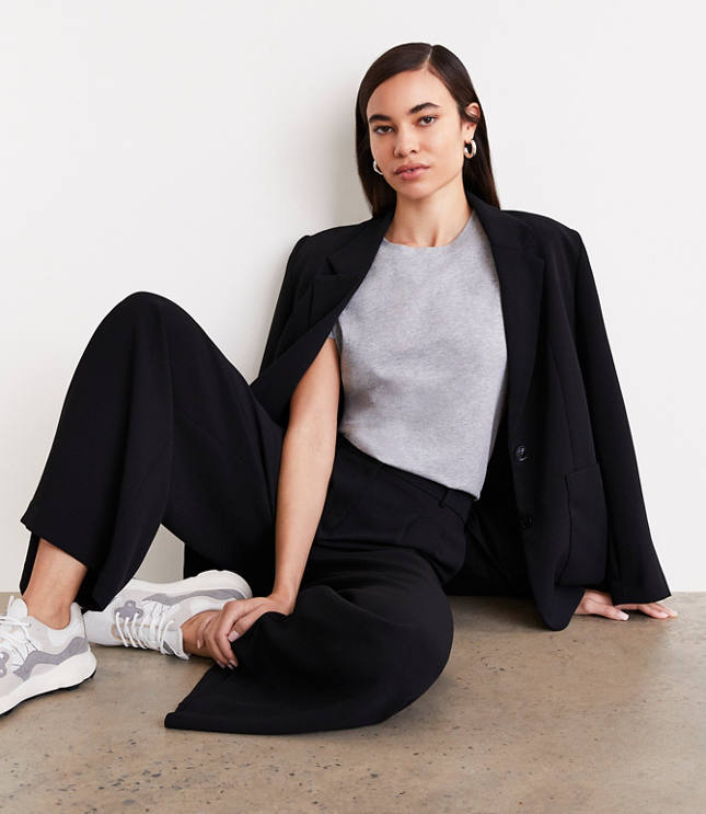 Petite LOFT Versa Relaxed Jersey Crew Tee