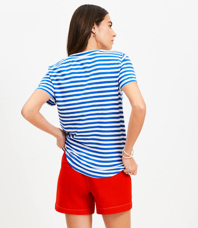 Striped Everyday V-Neck Tee