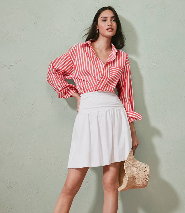 Bubble Hem Mini Skirt