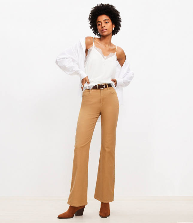 High Rise Relaxed Flare Pants
