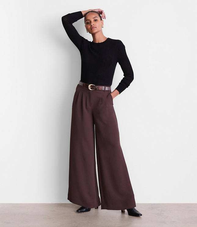 Petite LOFT Versa Ribbed Sweater