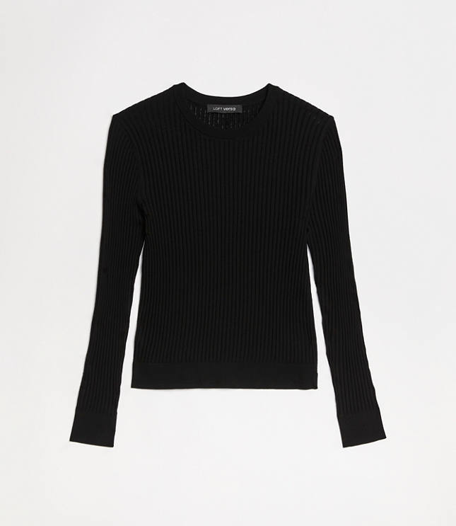 Petite LOFT Versa Ribbed Sweater