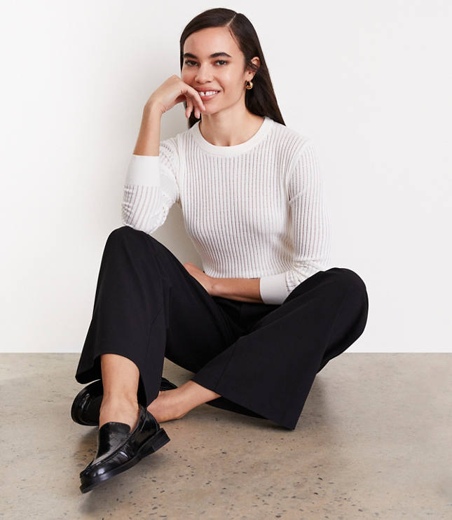 Petite LOFT Versa Ribbed Sweater