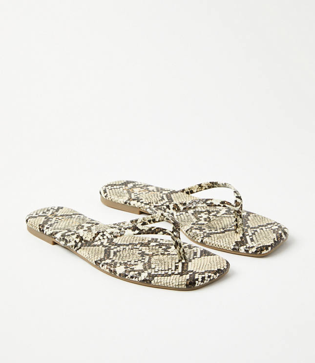 Square Toe Flip Flops