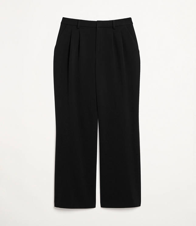 Curvy LOFT Versa Seasonless Stretch Double Pleat Wide Leg Pant