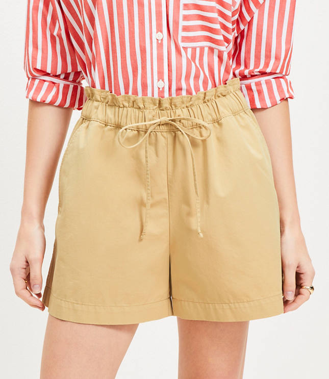 Petite Breezy Shorts in Twill