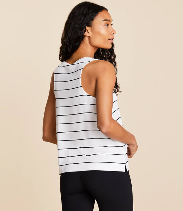 Lou & Grey Stripe Softened Scoop Neck Tank Top