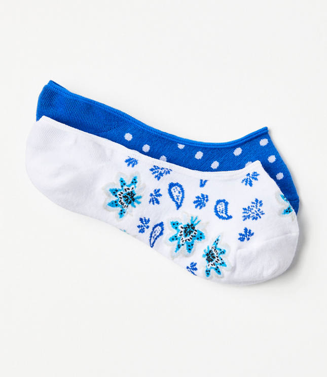 Paisley & Dot No Show Sock Set