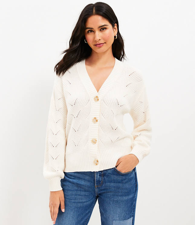 Stitchy V-Neck Cardigan