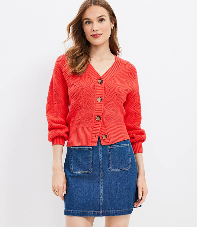 Women's Red Cardigan Sweaters Loft
