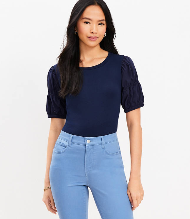 Blue Denim Smocked Tube Top|195049201-Medium-Blue-Denim