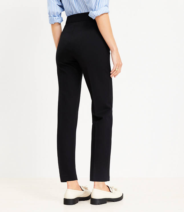 Pull On Straight Pants in Ponte