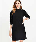 Shoulder Button Puff Sleeve Shift Dress carousel Product Image 1